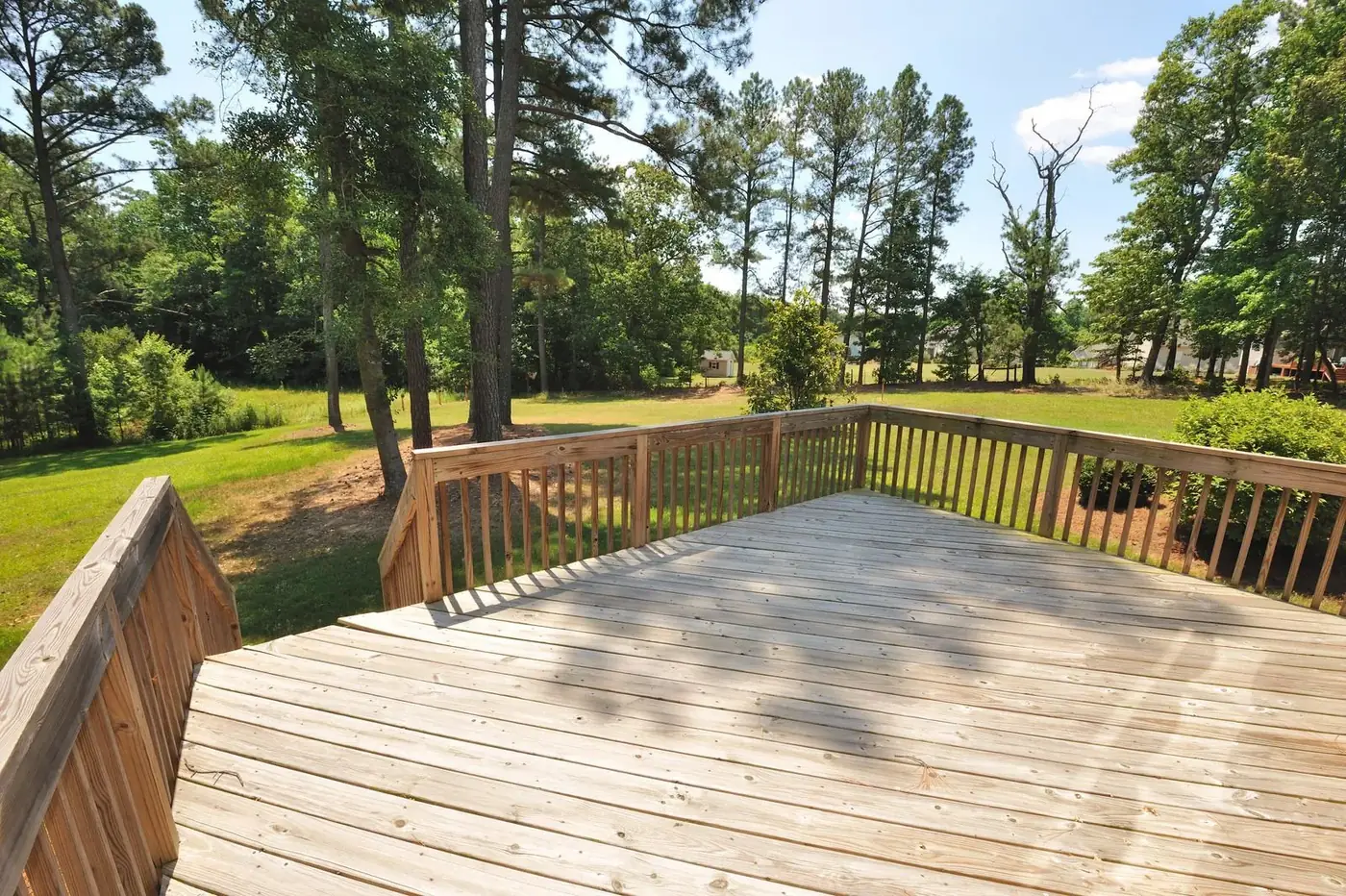 Backyard deck and outdoor living space, Greenville